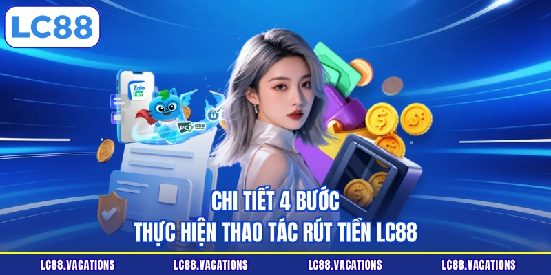 Chi tiết 4 bước thực hiện thao tác rút tiền LC88